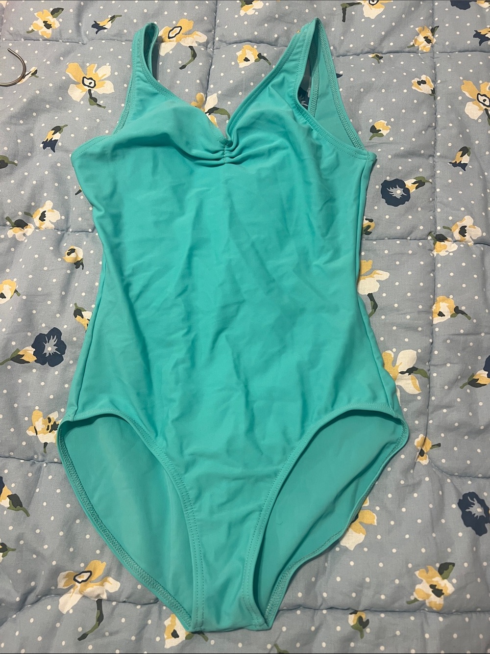 Classic Teal One-Piece Leotard – Women